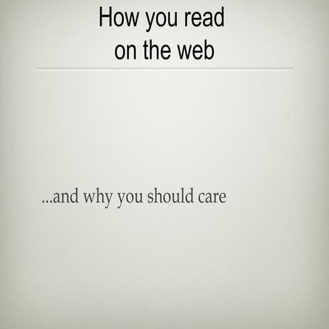 Christine Cawthorne's Geekeasy talk: How you read on the web (and why you sho...