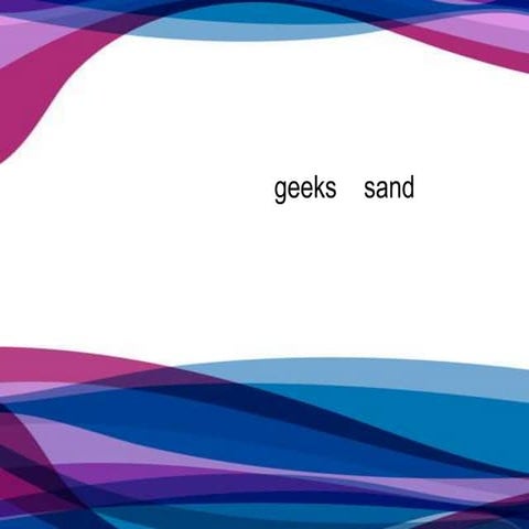 GeeksLoveSand