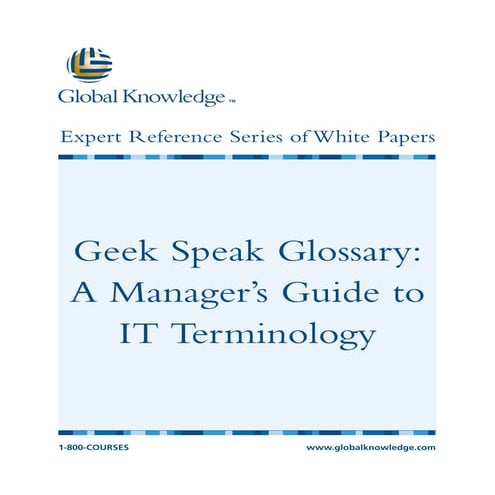 Geek speak it terminology