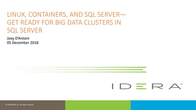 Geek Sync | Linux, Containers, and SQL Server—Get Ready for Big Data Clusters...