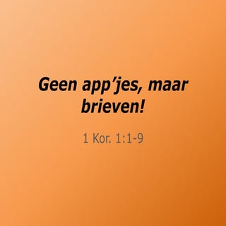 Geen appjes maar brieven
