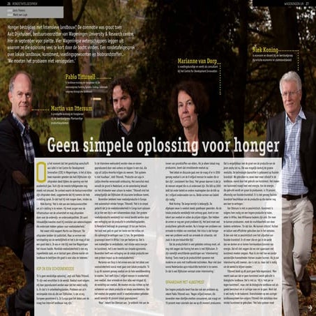 Geen simpele oplossing voor honger - WUR