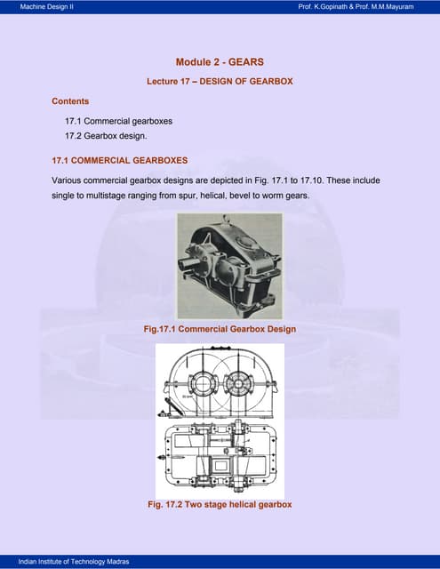 Gear Box Drawings | PDF