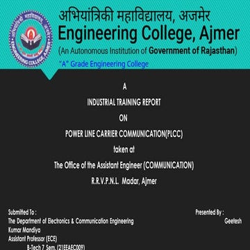 Presentation on Power line carrier communication