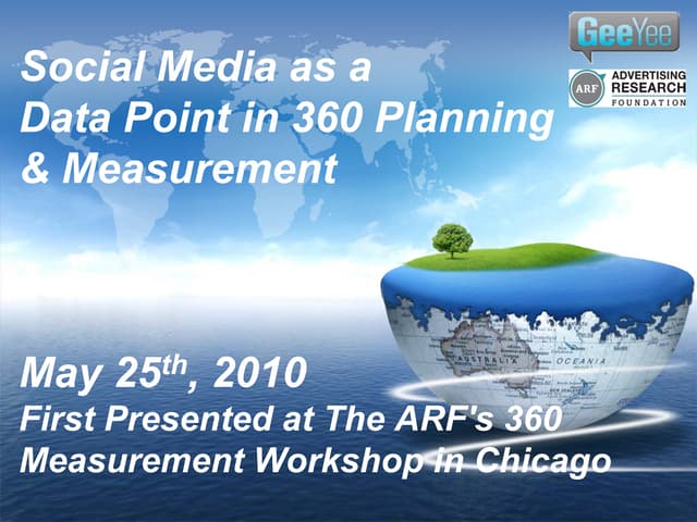 Gee yee -arf 360 measurement workshop in chicago