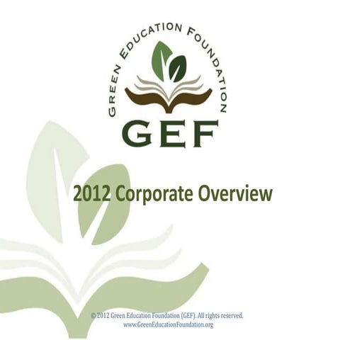 2012 GEF Corporate Overview