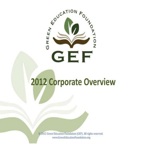 2012 GEF Corporate Overview
