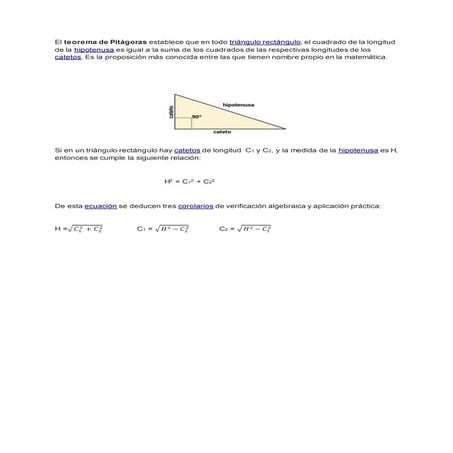 Teorema de pitagoras