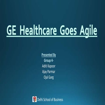 GE healthcare goes agile