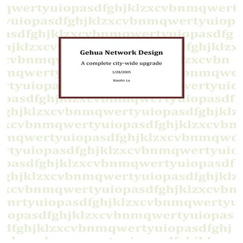 China Cable - Gehua Design 2005