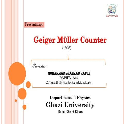 Geiger Muller counter