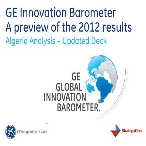 GE innovation barometer- Algeria 2012 | PDF