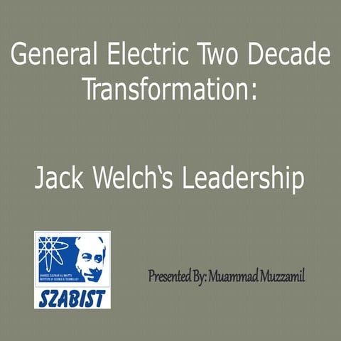 Jack Welch's Leadership Skill
