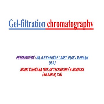 Gel filtration chromatography