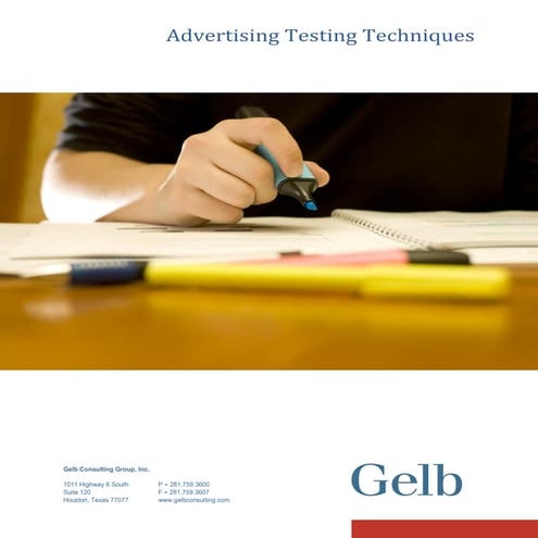 Advertising Testing Techniques