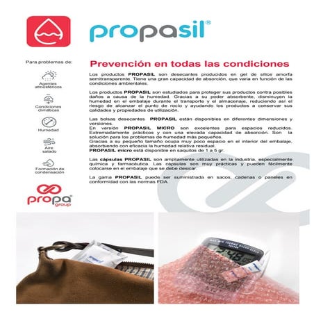 Desiccants for container Propadry | PDF