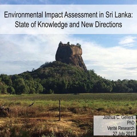 Environmental Impact Assessment in Sri Lanka: State of Knowledge and ...
