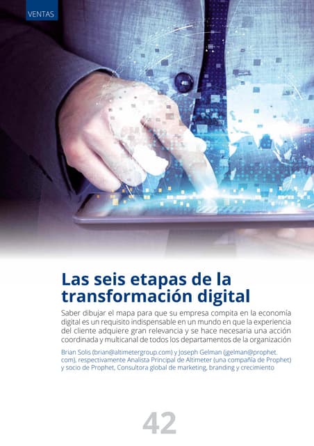 las seis etapas de la transformación digital