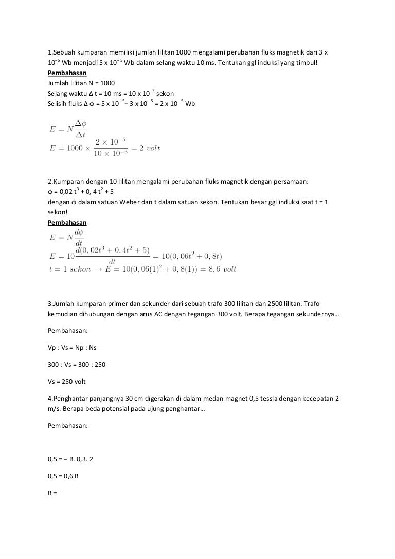 Kumpulan Soal Dan Pembahasan Materi Kemagnetan Smp