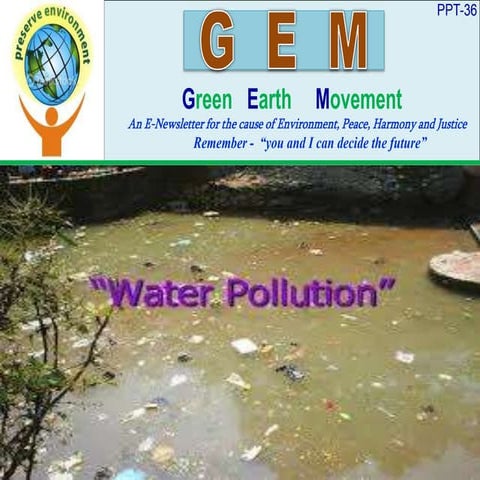 Prevention and Control of Water Pollution | PPTX
