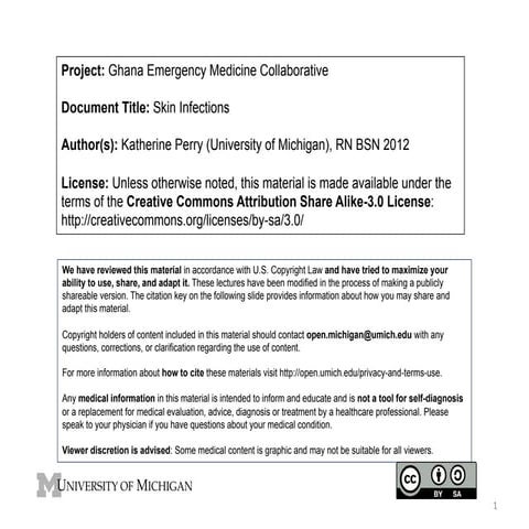 GEMC - Infectious Diseases - Skin Infections - for Nurses
