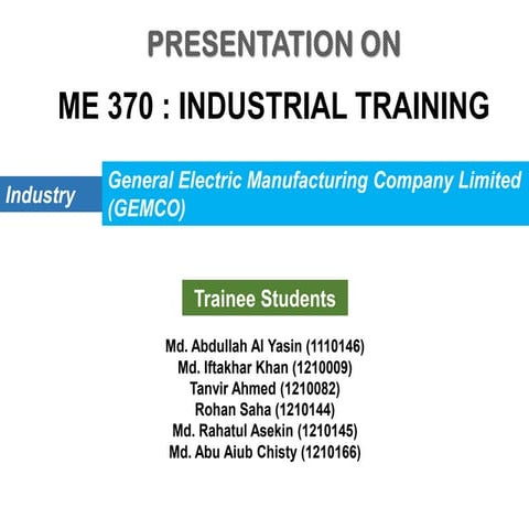 GEMCO(general electric manufacturing company),chittagong,bd