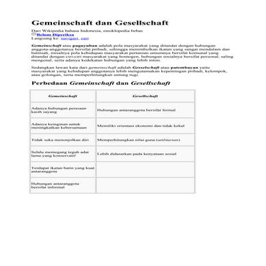 Gemeinschaft dan gesellschaft