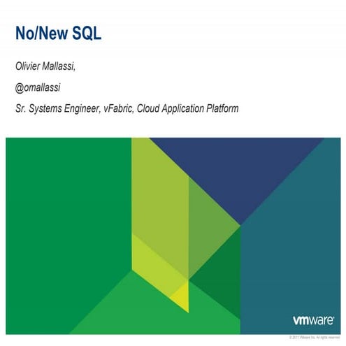 Gemfire Sqlfire - La Marmite NoSql