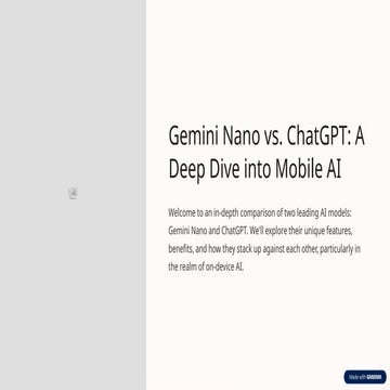 Gemini Nano AI vs ChatGPT: The Future of On-Device Intelligence