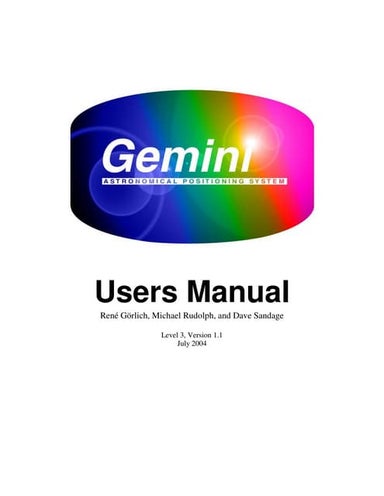 Gemini Manual