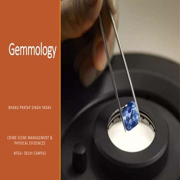 Gemology/Gemmology in forensic science .pptx