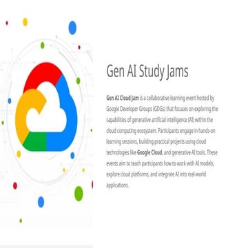 "Google Gen AI Cloud Study Jam: Unlocking the Power of Generative AI"