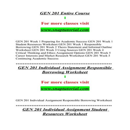 GEN 201 Become Exceptional/newtonhelp.com