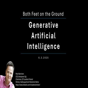 Both Feet on the Ground - Generative Artificial Intelligence