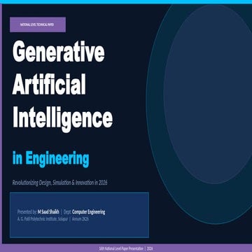 Generative Artificial Intelligence Transforming Engineering Design and ...