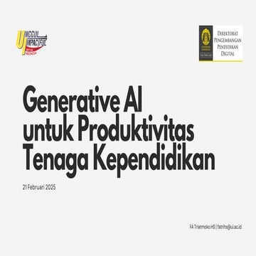 GenAI untuk Produktivitas Tenaga Kependidikan