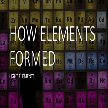 Comprehensive Overview of Element Formation from Big Bang to Supernova ...