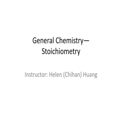 Stoichiometry in Chemistry