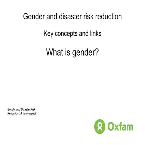 Key concepts and links: What is gender?
