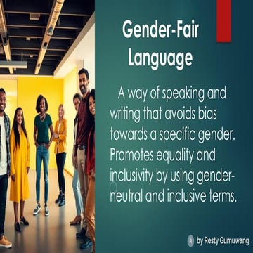 Advancing Gender-Fair Language for Equality and Inclusivity in the ...