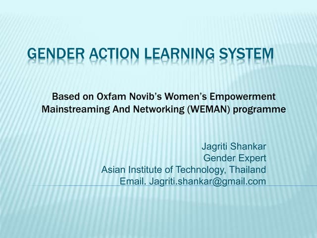 Gender Action Learning System