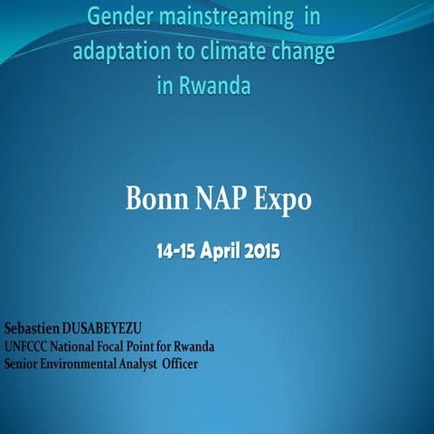 Session VIII, I Gender and adaptation in Rwanda | PDF