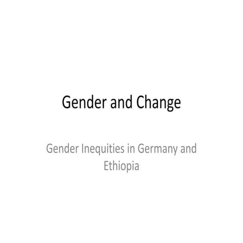 Gender and change