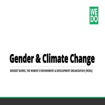 Gender and Climate Change