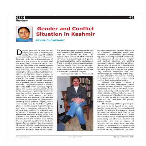 Gender and conflict situation in kashmir | PDF