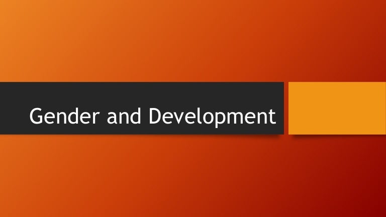 Gender and development