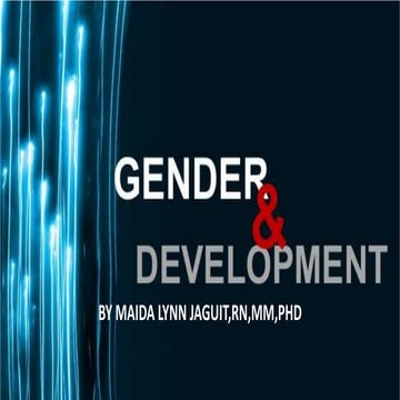 Gender and development | PPT