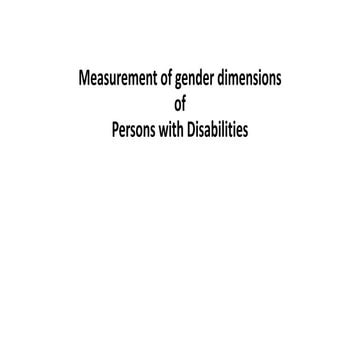 Gender and disability ppt
