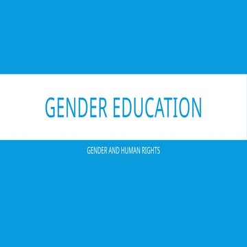 Understanding Gender and Human Rights: Equality and Justice for All | PPTX