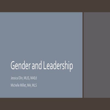 Gender and leadership | PPT